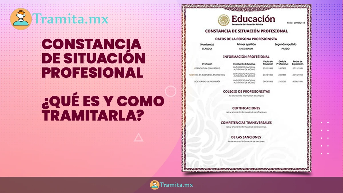 Cómo tramitar gratis en línea la Constancia de Situación Profesional en México