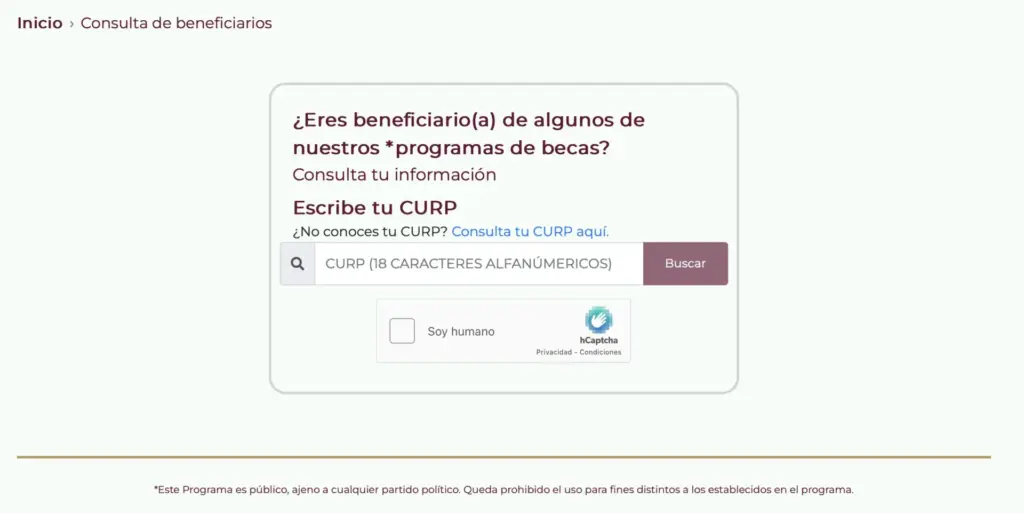 buscador.becas benito juarez gob mx consulta