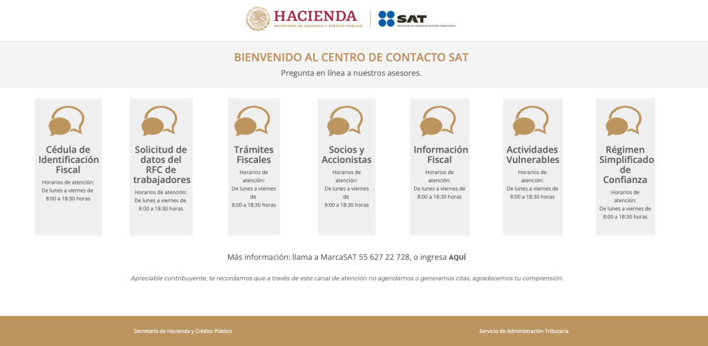 contacto SAT