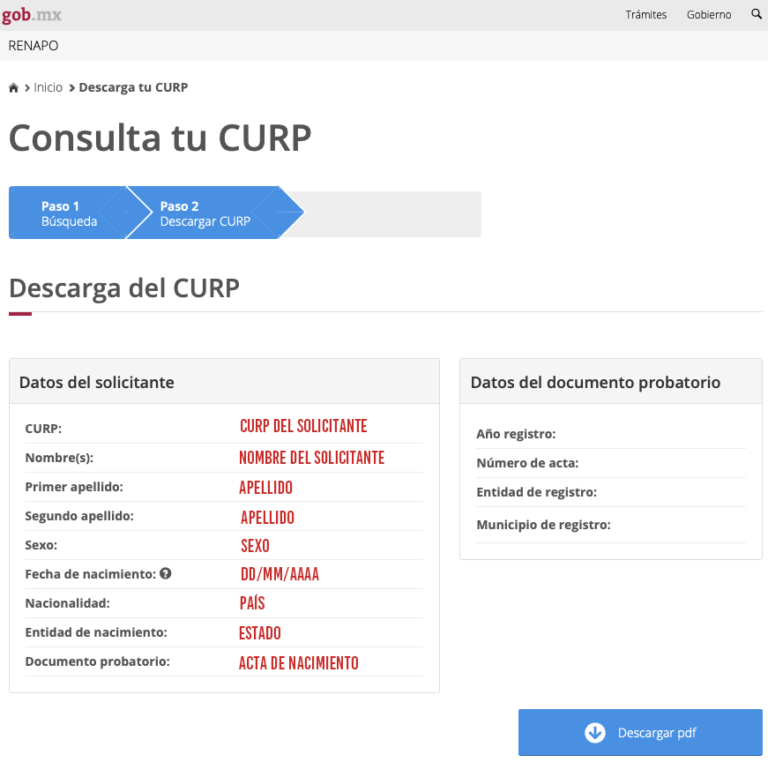 Corregir Curp En Linea Imprimir Curp Nuevo Formato Y Descargar Curp My Xxx Hot Girl 2558