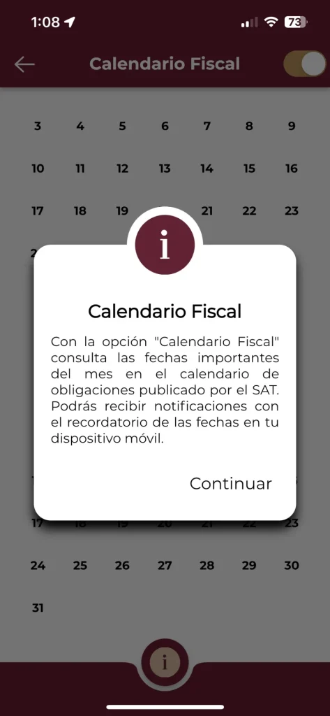 consulta el calendario fiscal desde la app sat movil para cumplir con las obligaciones fiscales