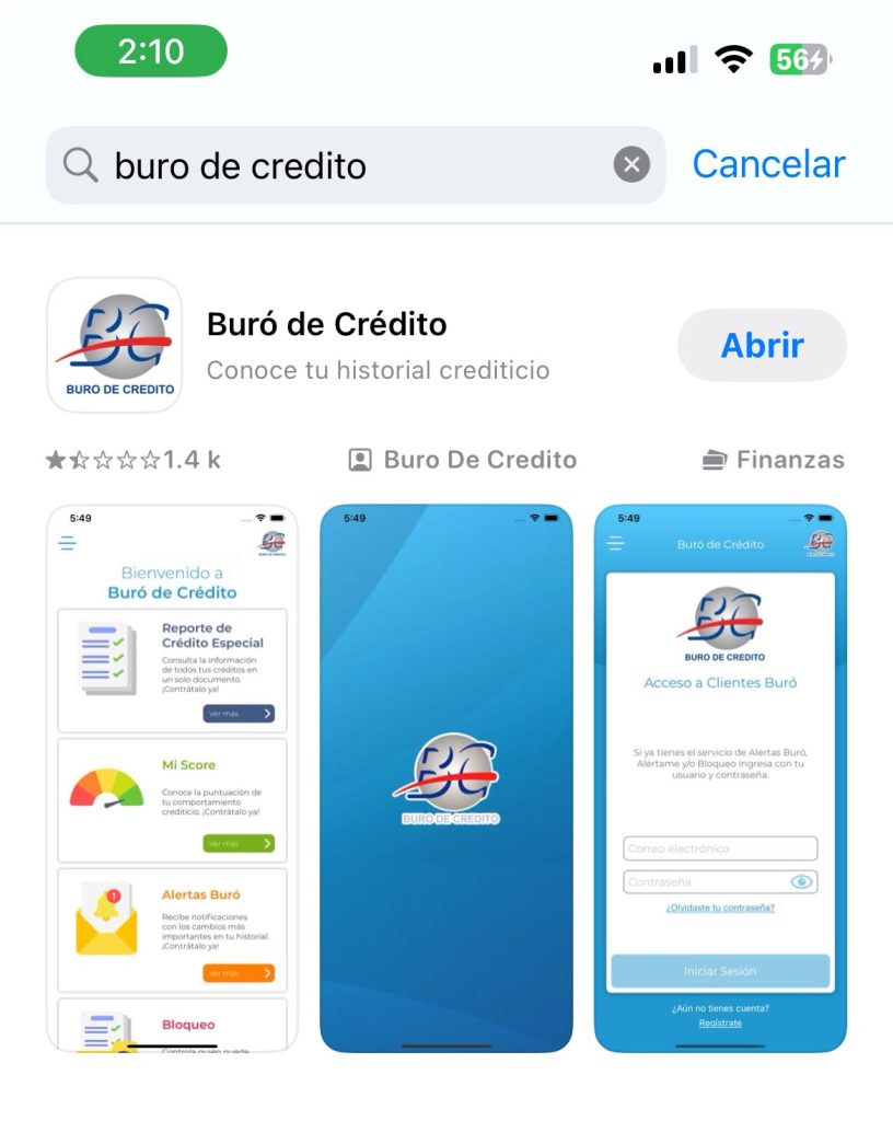 descargar la app buro de credito