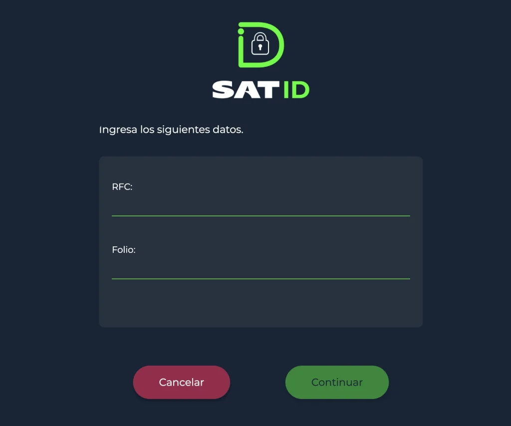 Accede a la plataforma SAT ID