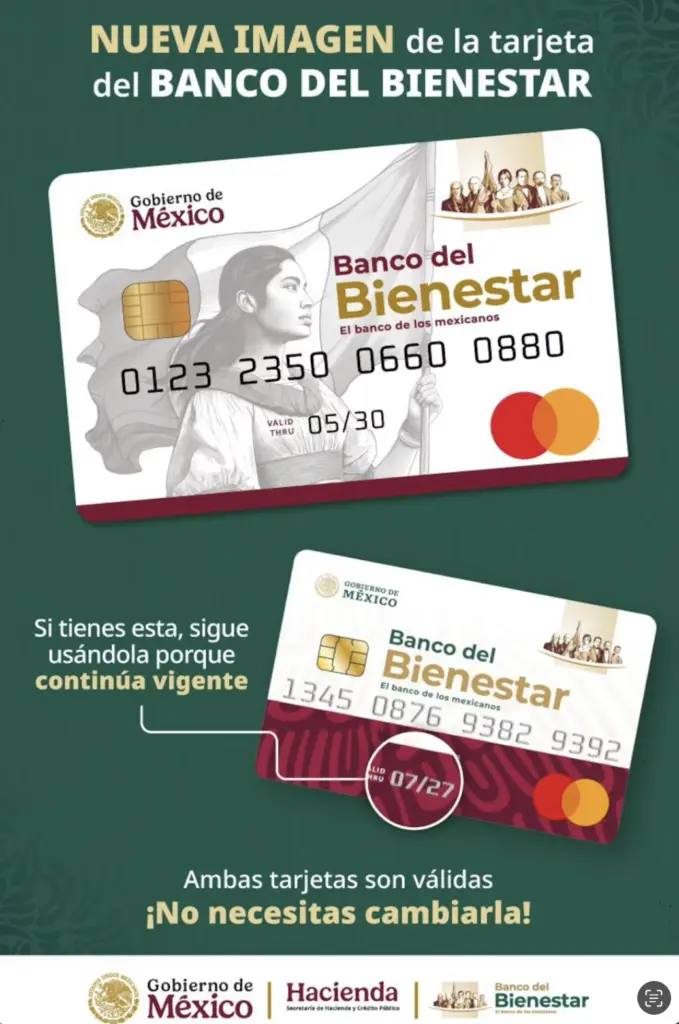nueva imagen de la tarjeta del banco del bienestar